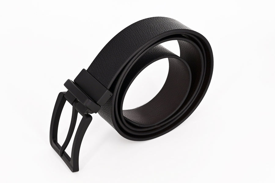 Premium Black & Brown Granules Reversible Genuine Leather Belt