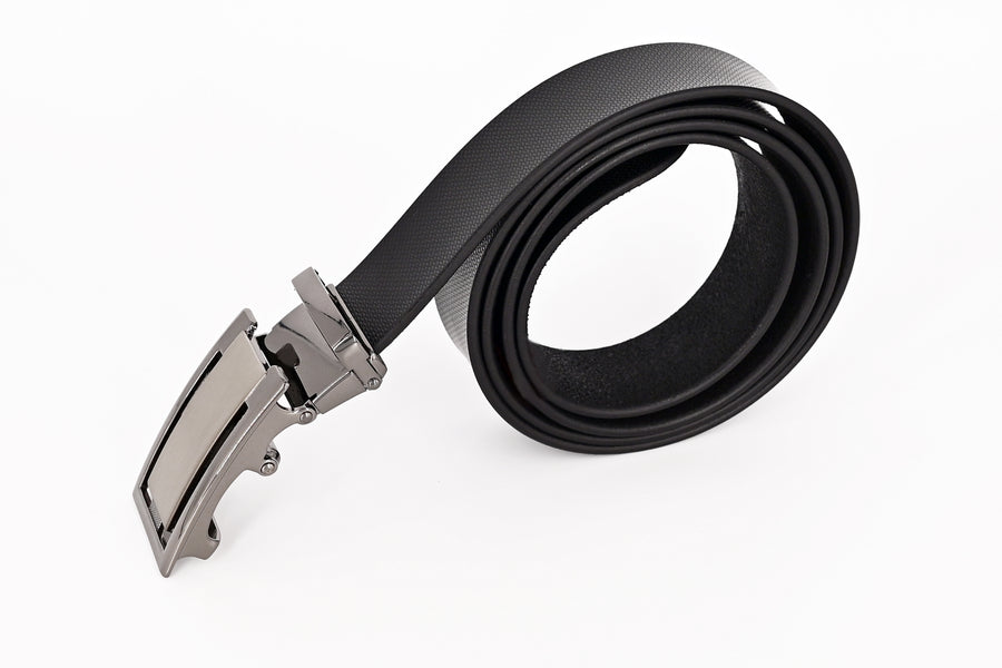 Premium Black & Brown Granules Double-Sided Genuine Leather Belt