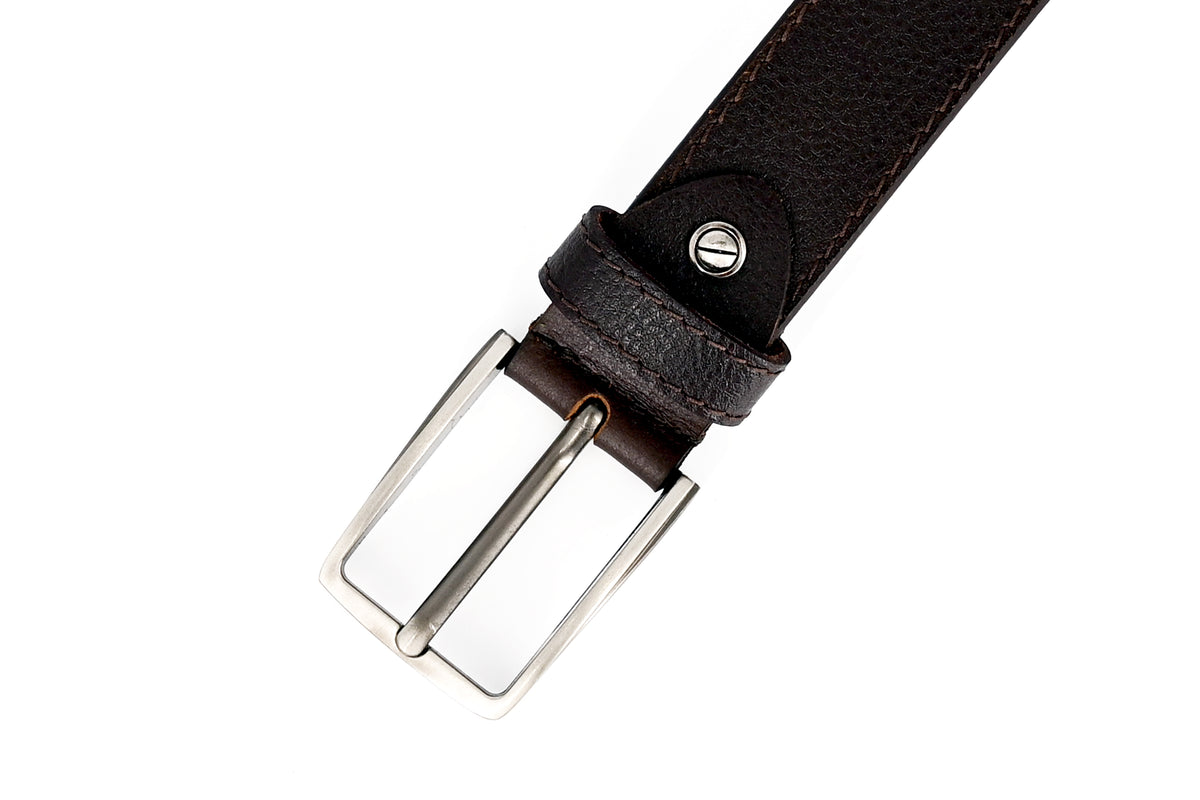 Men's Brown Genuine Leather Belt - 35mm