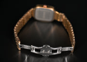 Vintage Look Golden Dial Rose Gold Chain Strap Women's Watch