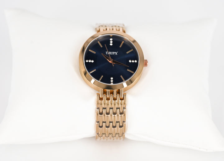 Sleek Rose Gold Chain Strap Women's Watch