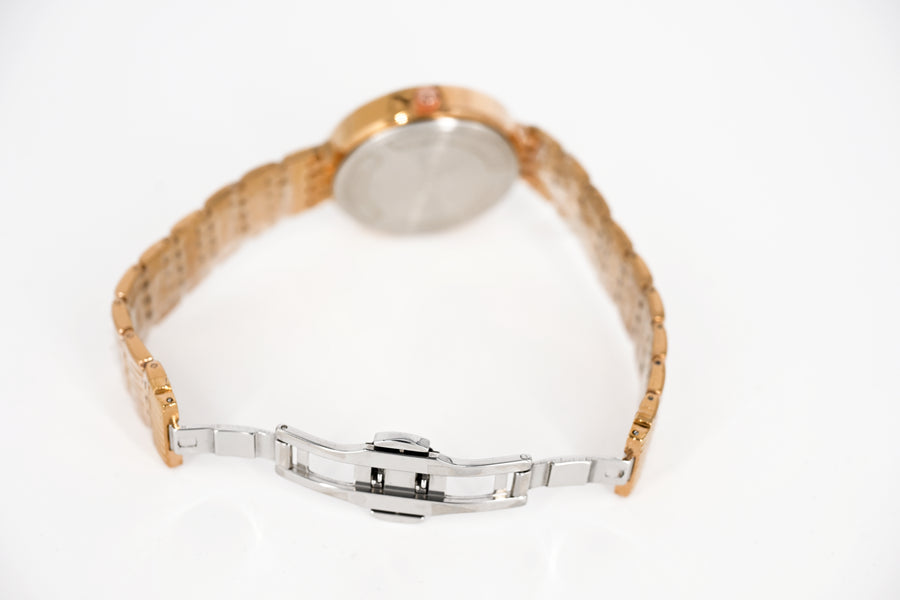 Party Look Classic Green Dial Rose Gold Chain Strap Women's Watch