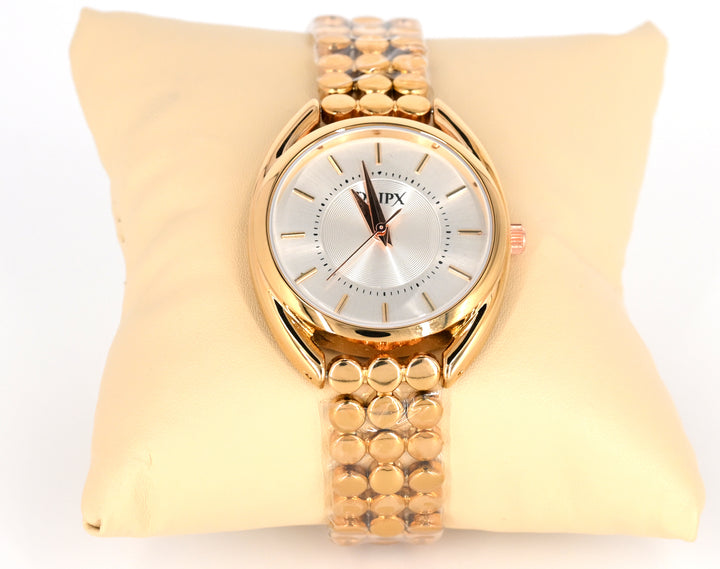 White Dial Rose Gold Chain Strap Women's Watch
