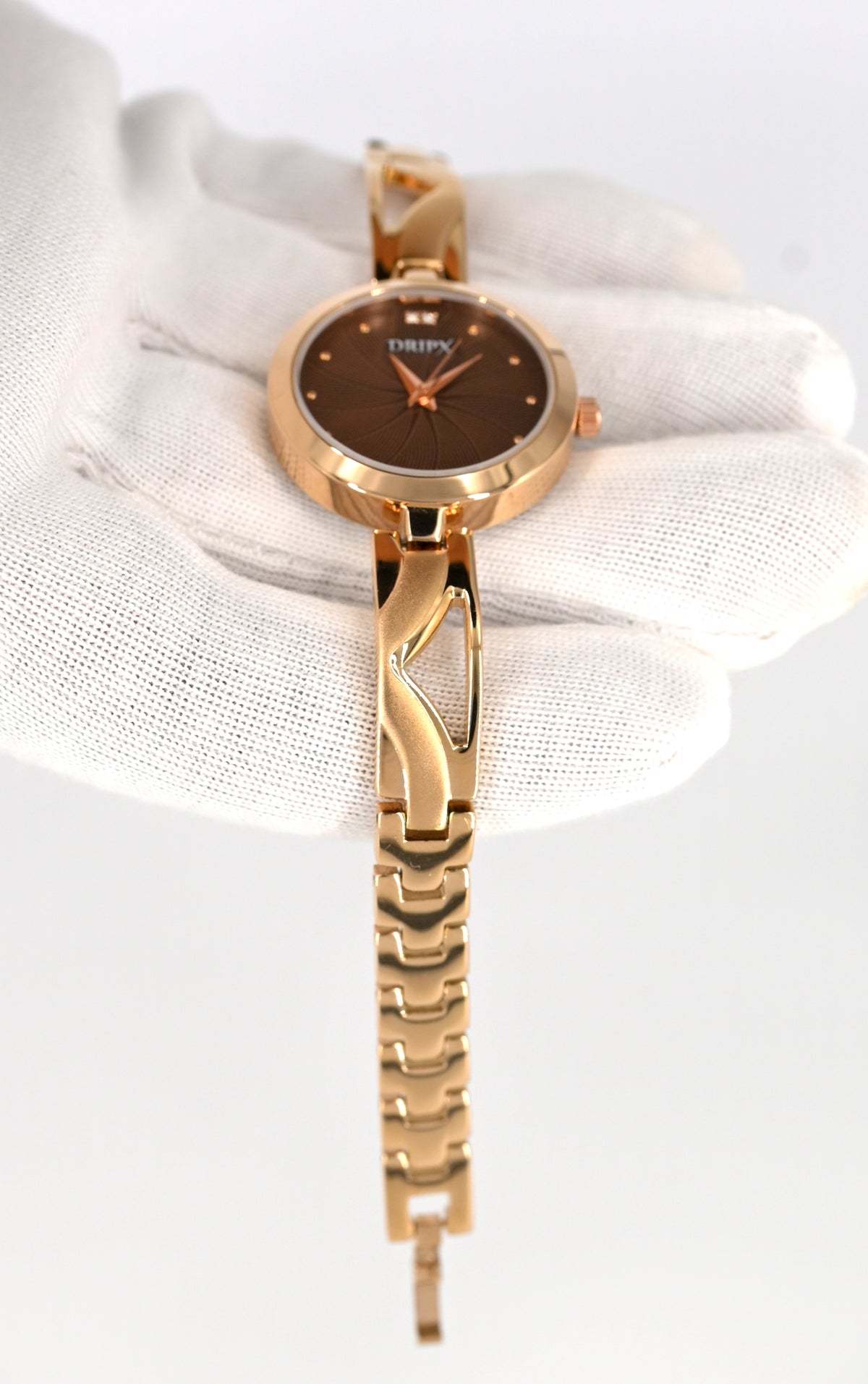 Rose Gold Strap Brown Dial Women's Watch