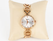 Elegant White Dial Rose Gold Women's Watch