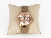 Vintage Look Rose Gold Multi-Dial Chain Strap Women's Watch