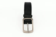 Men's Black Faux Leather Belt - 40mm