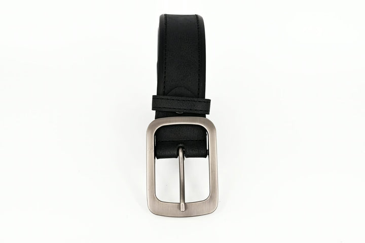Men's Black Faux Leather Belt - 40mm