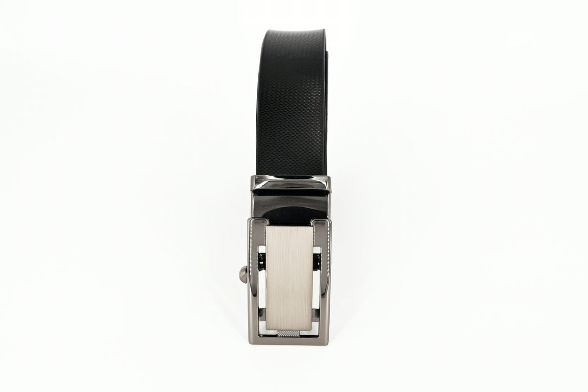 Premium Black & Brown Granules Double-Sided Genuine Leather Belt