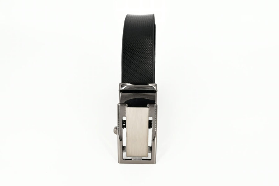 Premium Black & Brown Granules Double-Sided Genuine Leather Belt