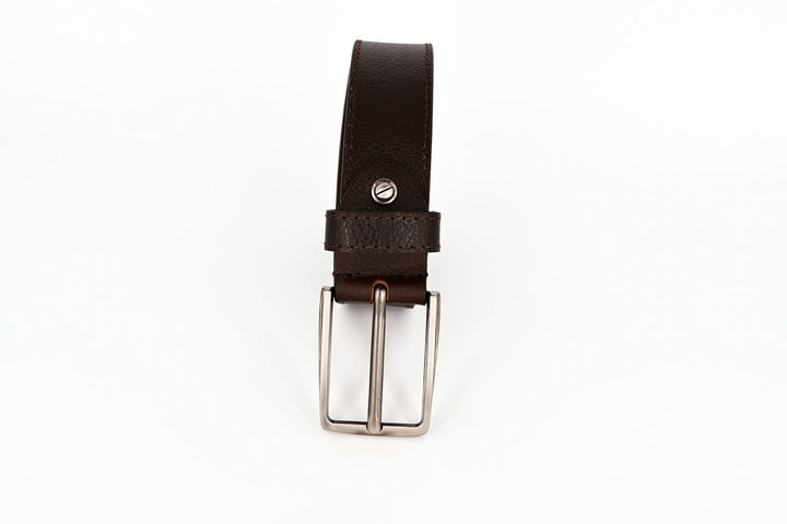 Men's Brown Genuine Leather Belt - 35mm