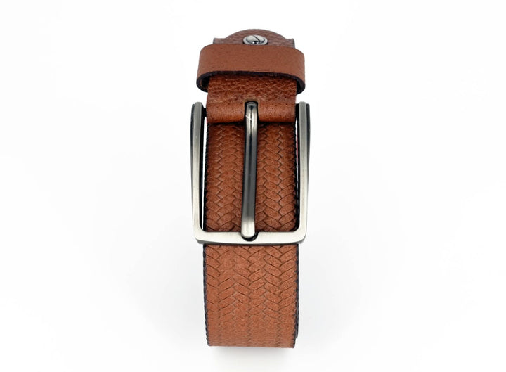 Men's Genuine Leather Belt – Tan Brown
