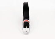 Girls' Genuine Leather Minimal Belt – Black